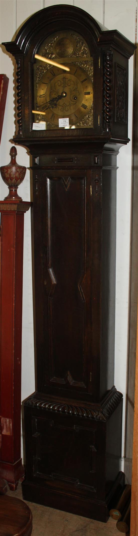 Oak 8 day longcase clock